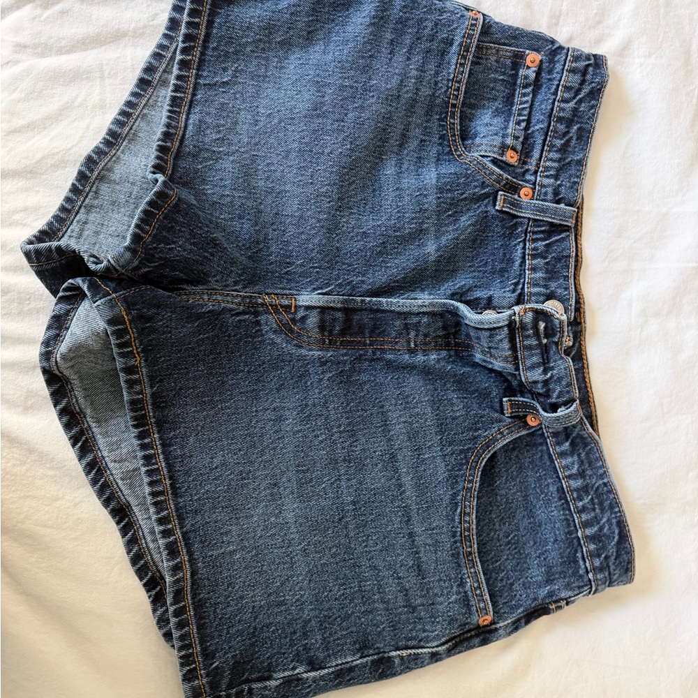 Levi's Women's Dark Blue Denim Shorts